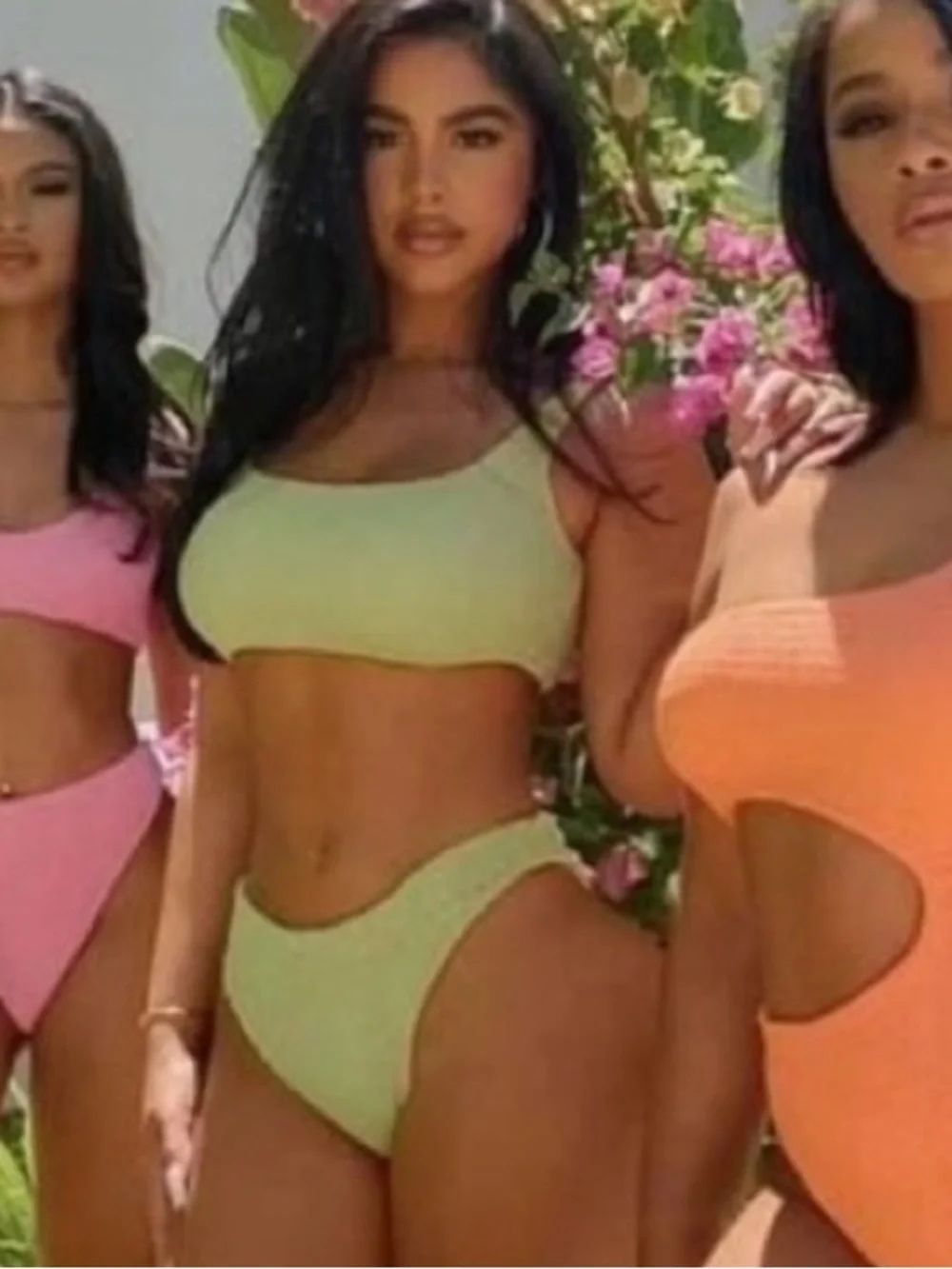 NAKED WARDROBE Bikini NWT Lime Green Size XL